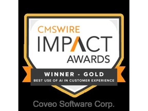Coveo Wins CMSWire IMPACT Award for Best Use of AI in Customer Service with Coveo Relevance Generative Answering
