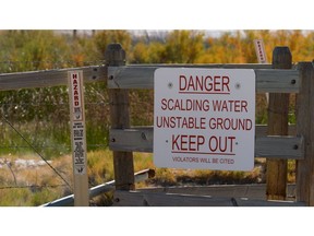 Sign at the entrance of Dixie Meadows Hot Springs in Nevada's Dixie Valley. Andrew Satter/Bloomberg