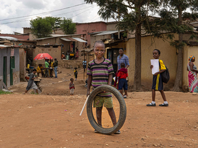 A poor child in Kigali, Rawanda