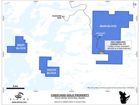 The Cheechoo gold property