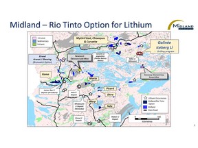 Midland-Rio Tinto Option for Lithium