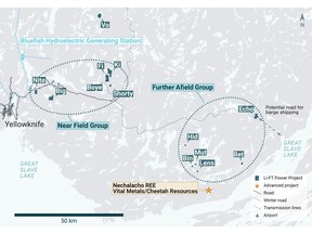 Location of LIFT's Yellowknife Lithium Project. Drilling has been thus far focused on the Near Field Group of pegmatites which are located to the east of the city of Yellowknife along a government-maintained paved highway, as well as the Echo target in the Further Afield Group.