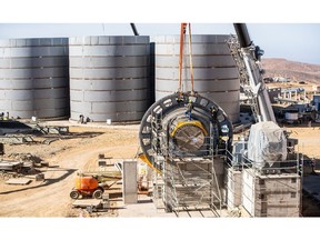 Ongoing Installation of the Ball Mill