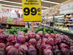 Grocery store prices rose 2.4 per cent in February, marking the first time they rose at a slower pace than overall inflation since October 2021.