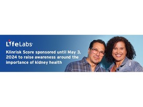 LifeLabs will be promoting the Klinrisk test throughout March to raise awareness about the importance of regular testing to manage kidney health. As part of this initiative, LifeLabs has worked with pharmaceutical partners to sponsor the tests for patients in Ontario interested in being proactive about their kidney health so that they can take the test at no charge for a limited time until May 3, 2024.