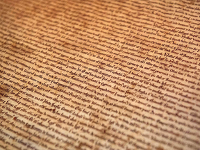 Closeup of Magna Carta
