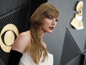 Taylor Swift at the annual Grammy Awards in Los Angeles.