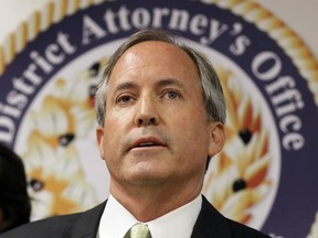 FILE - Texas Attorney General Ken Paxton speaks at a news conference in Dallas on June 22, 2017. Paxton says he's investigating a key Boeing supplier that is already under scrutiny by federal regulators over the quality of its work on Boeing planes, Friday, March 29, 2024.