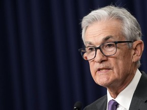 FILE - Federal Reserve chair Jerome Powell speaks during a news conference the Federal Reserve in Washington, March 20, 2024. On Friday, March 29, 2024, Powell takes part in a moderated discussion about interest rate policy at the Federal Reserve Bank of San Francisco.