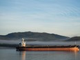 A freight ship moors near the Port of Prince Rupert in British Columbia. The Prince Rupert gas pipeline would run from Hudson's Hope to Lelu Island, near Prince Rupert.