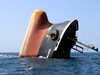 Rubymar cargo ship partly submerged off the coast of Yemen