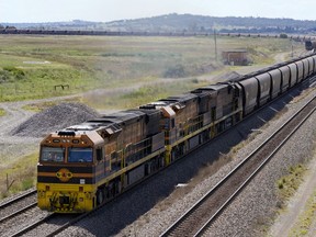 FILE - A coal train travels through the Hunter Valley near Muswellbrook, Australia, Nov. 2, 2021. China has won its near three-year World Trade Organisation dispute with Australia on Tuesday, March 27, 2024, over tariffs on steel products that began during the nadir of the bilateral relationship between the countries.