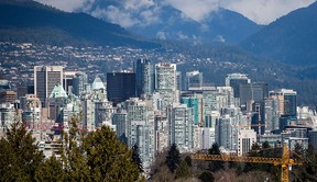 Condo and office towers fill the downtown skyline in Vancouver, B.C., In January, the Bank of Montreal and other creditors successfully obtained a court-appointed receiver for a 55-storey condominium tower in the city.