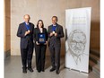 Dr. Keith Klugman (left) and Dr. Shabir Madhi (right) were presented the 2024 Albert B. Sabin Gold Medal and Prof. Nicole Basta (center) received the 2024 Sabin Rising Star Award from the Sabin Vaccine Institute at the National Academy of Sciences in Washington, D.C.