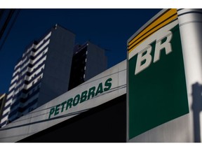 SAO PAULO, BRAZIL, 1 JUNE, 2018: Signage is displayed outside a Petroleo Brasileiro SA (Petrobras) gas station in Sao Paulo, Brazil, on Friday, June 1, 2018. Photographer: Victor Moriyama/Bloomberg
