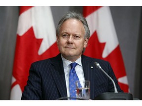 Stephen Poloz, outgoing governor of the Bank of Canada, listens during a news conference on Parliament Hill in Ottawa, Ontario, Canada, on Friday, May 1, 2020. Tiff Macklem will succeed Stephen Poloz as head of the Bank of Canada, as the government opted for a veteran of the 2008-2009 financial crisis to deal with the economic fallout from the pandemic.