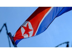 A North Korean national flag.