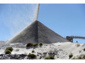 Lithium ore at a mine in Australia.