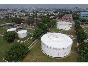 Fuel storage tanks in Jakarta, Indonesia.