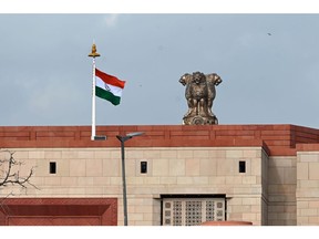 An Indian flag in New Delhi, India. Photographer: Prakash Singh/Bloomberg
