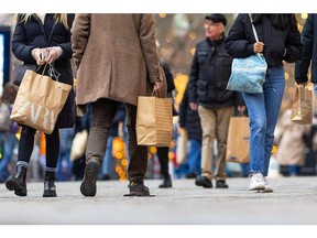 Shoppers, in Berlin, Germany, on Thursday, Dec 14, 2023. Photographer: Krisztian Bocsi/Bloomberg