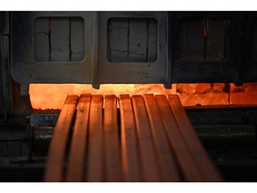 The global manufacturing sector is showing tentative signs of recovery, fueling expectations of tightening market conditions for copper.  Photographer: Oliver Bunic/Bloomberg