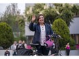 Senator Xochitl Galvez, Mexico's opposition presidential candidate, arrives for the first televised presidential debate in Mexico City, Mexico, on Sunday, April 7, 2024. Claudia Sheinbaum leads Mexico polls by 23 points ahead of Sunday's TV face-off.