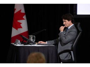 Justin Trudeau, Canada's prime minister, testifies before a foreign interference inquiry in Ottawa on Wednesday.