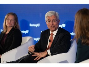 Pedro Pizarro, president and chief executive officer of Edison International, during the BNEF summit in New York, US, on Tuesday, April 16, 2024. The BNEF Summit provides the ideas, insights and connections to formulate successful strategies, capitalize on technological change and shape a cleaner, more competitive future.