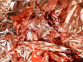 Copper foil recycled from batteries at the Redwood Materials facility in Nevada, US.