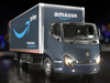 A rendering of a Lion Electric truck for Amazon
