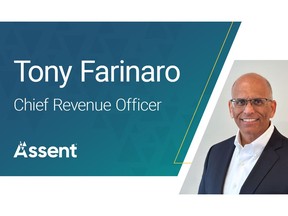 Assent Names Tony Farinaro as Chief Revenue Officer
