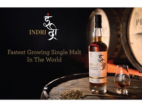 Indri becomes the fastest growing single malt whisky in the world.