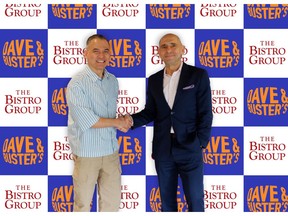 Antonio Bautista, Chief International Development Officer of Dave & Buster's and Paul Manuud, President of The Bistro Group