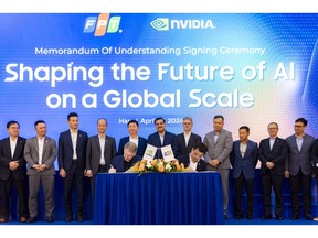 The MoU signing ceremony took place in Hanoi, Vietnam, with the participation of FPT and NVIDIA senior executives