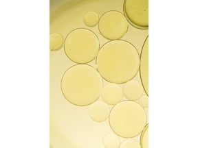 A close-up image of Checkerspot's non-GE high-oleic algae oil produced through precision fermentation.