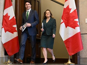 Prime Minister Justin Trudeau and Minister of Finance Chrystia Freeland will deliver the federal budget in the House of Commons today.