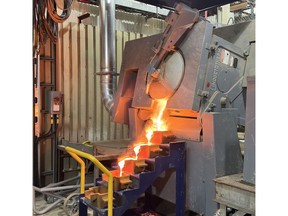 First gold pour during commissioning at PGP