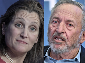 Chrystia Freeland and Larry Summers