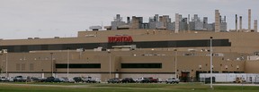 Honda Motor Co.'s plant in Alliston, Ontario, where the Japanese automaker is expected to make the announcement of a EV and battery manufacturing complex.