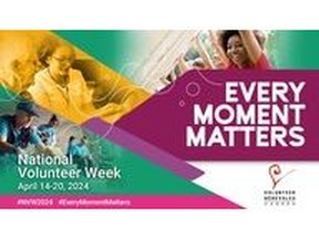 During National Volunteer Week (NVW), April 14 to 20, 2024, Volunteer Canada celebrates Canada's volunteers and their fundamental importance to our nation's wellbeing.