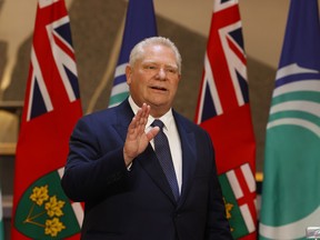 Ontario Premier Doug Ford during a housing announcement at Ottawa City Hall.