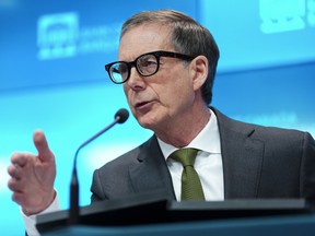 Bank of Canada governor Tiff Macklem at a press conference in Ottawa.