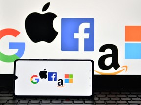 The combined revenue of the five biggest tech platform companies is projected to have jumped nine per cent in the first three months of this year.