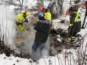 Firefighters battling fires in Fox Lake that persist despite the cold and snow in Alberta.