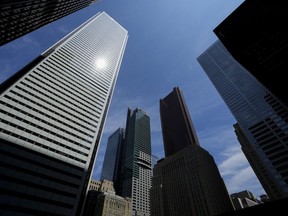 An initiative led by the B.C. General Employees Union that includes pension funds, asset managers and socially responsible investors is raising concerns about the use of virtual-only shareholder meetings and an erosion of shareholder democracy. The Bay Street Financial District is shown in Toronto on Friday, August 5, 2022.