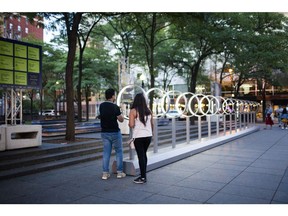 This new interactive art display will be on The Magnificent Mile for four weeks, marking Spectrum by Mirari's U.S. debut. Photo credit: Spectrum - Montréal, Canada - 2019 © Chloé Larivière