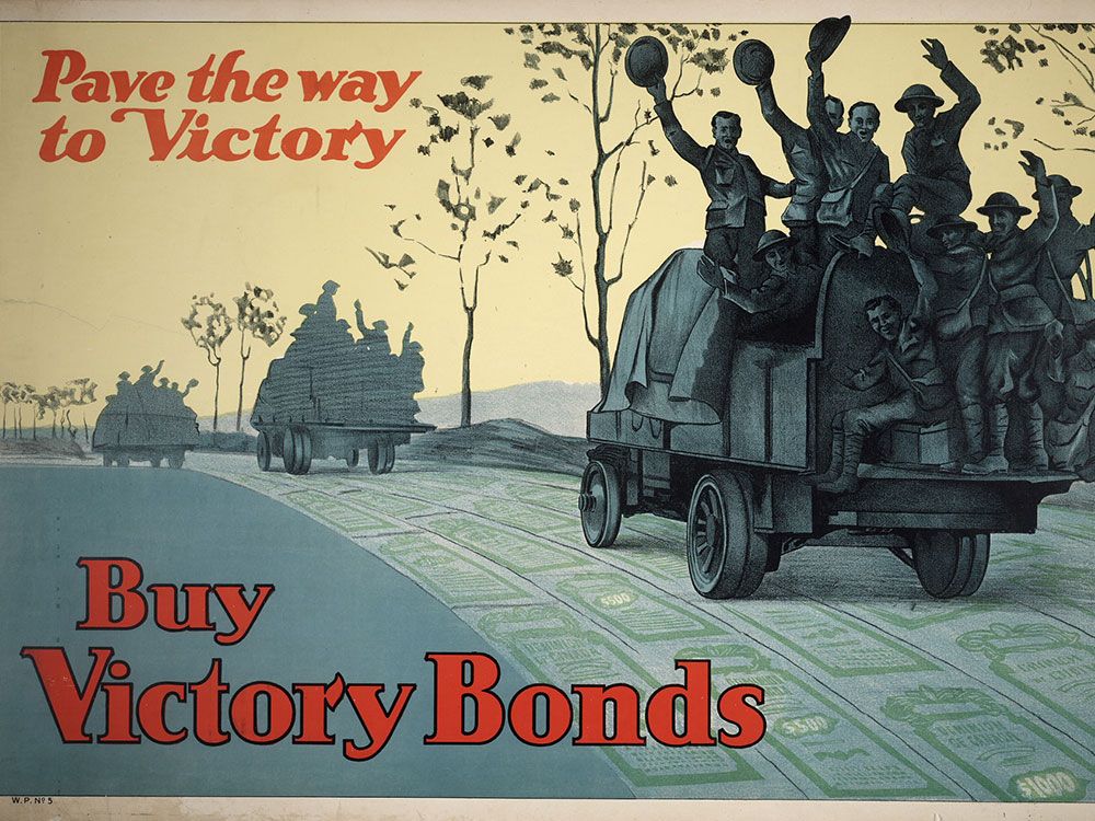 An advertisement for Canadian Victory Bonds during World War I.