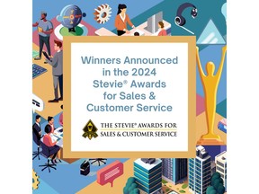 Winners in the 18th annual Stevie® Awards for Sales & Customer Service, recognized as the world's top customer service awards and sales awards, were unveiled on April 12 during a gala ceremony in Las Vegas, Nevada USA.
