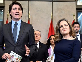 Prime Minister Justin Trudeau, Deputy Prime Minister and Minister of Finance Chrystia Freeland's budget only increases the inclusion rate on individuals' capital gains above $250,000.